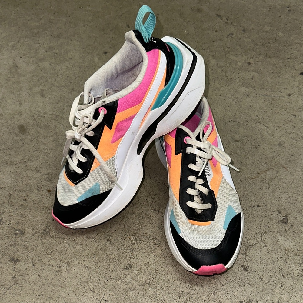 Puma Women's Colorful Sneakers with Pink and Teal